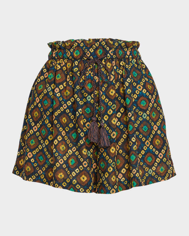 Bijou Printed Drawstring Shorts