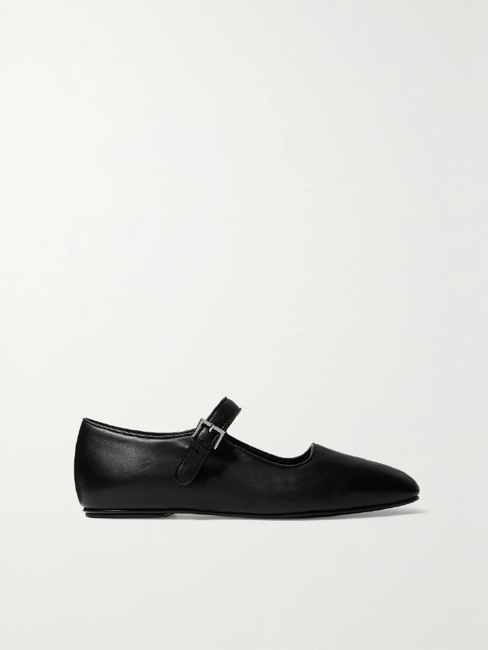 The Row Ava leather Mary Jane ballet flats