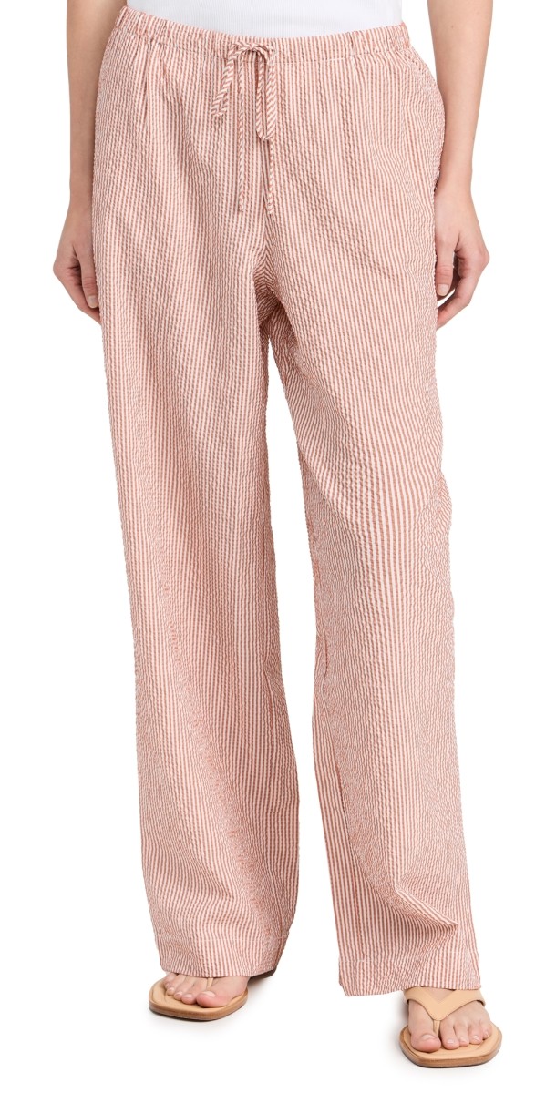 WAYF Pull On Pants Amber Seersucker