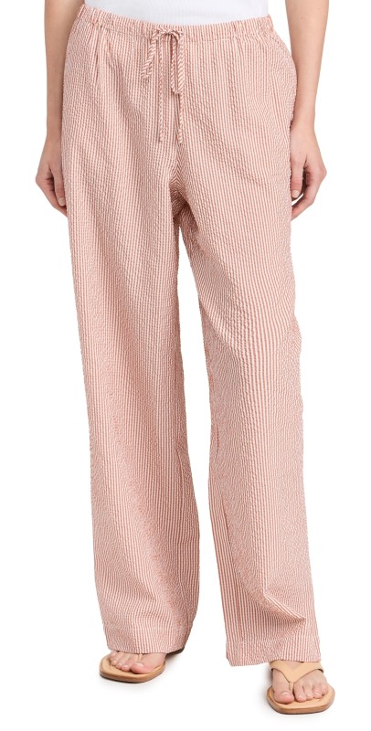 WAYF Pull On Pants Amber Seersucker