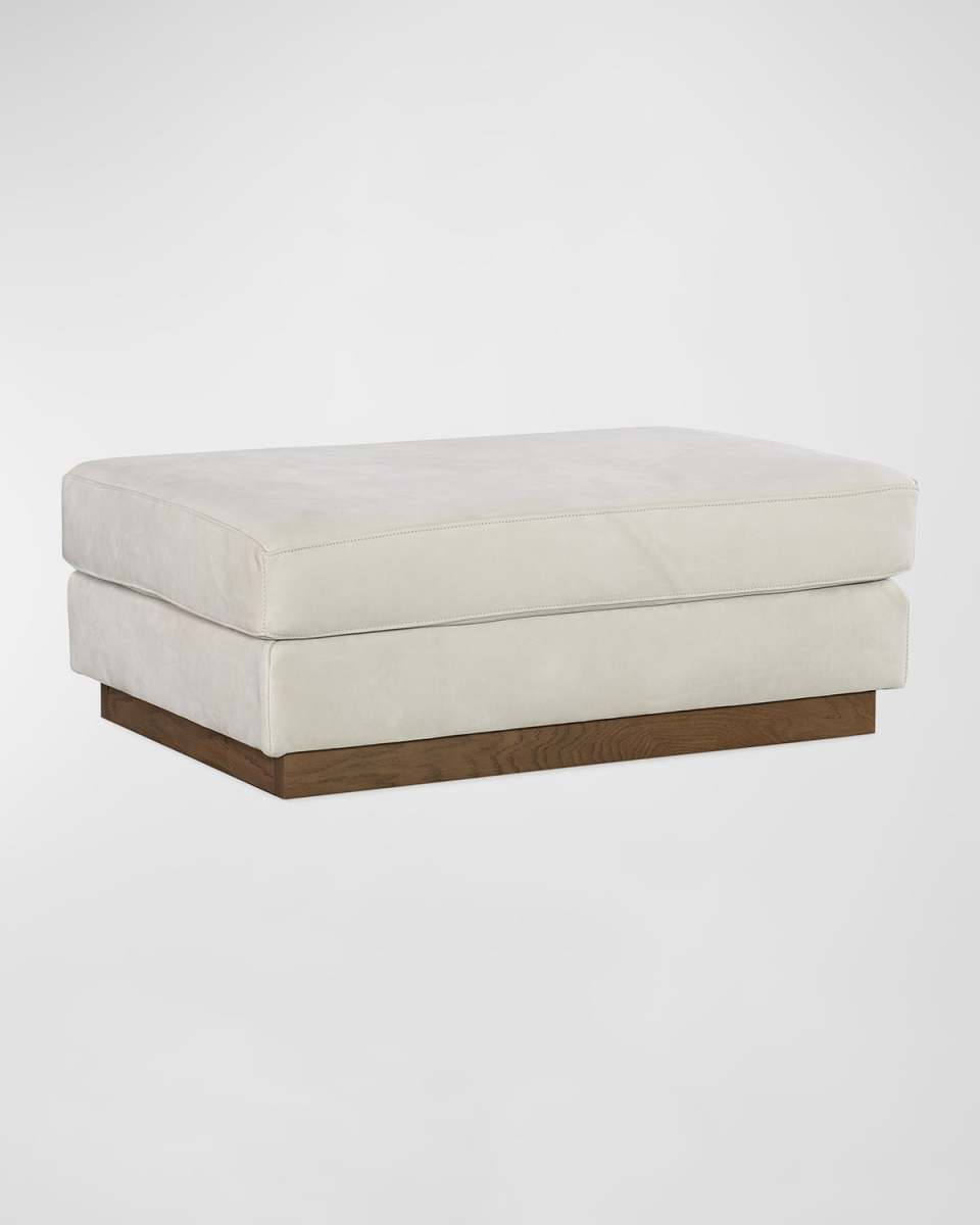 Jasmine Leather Ottoman