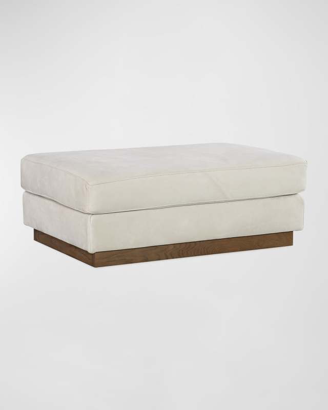 Jasmine Leather Ottoman