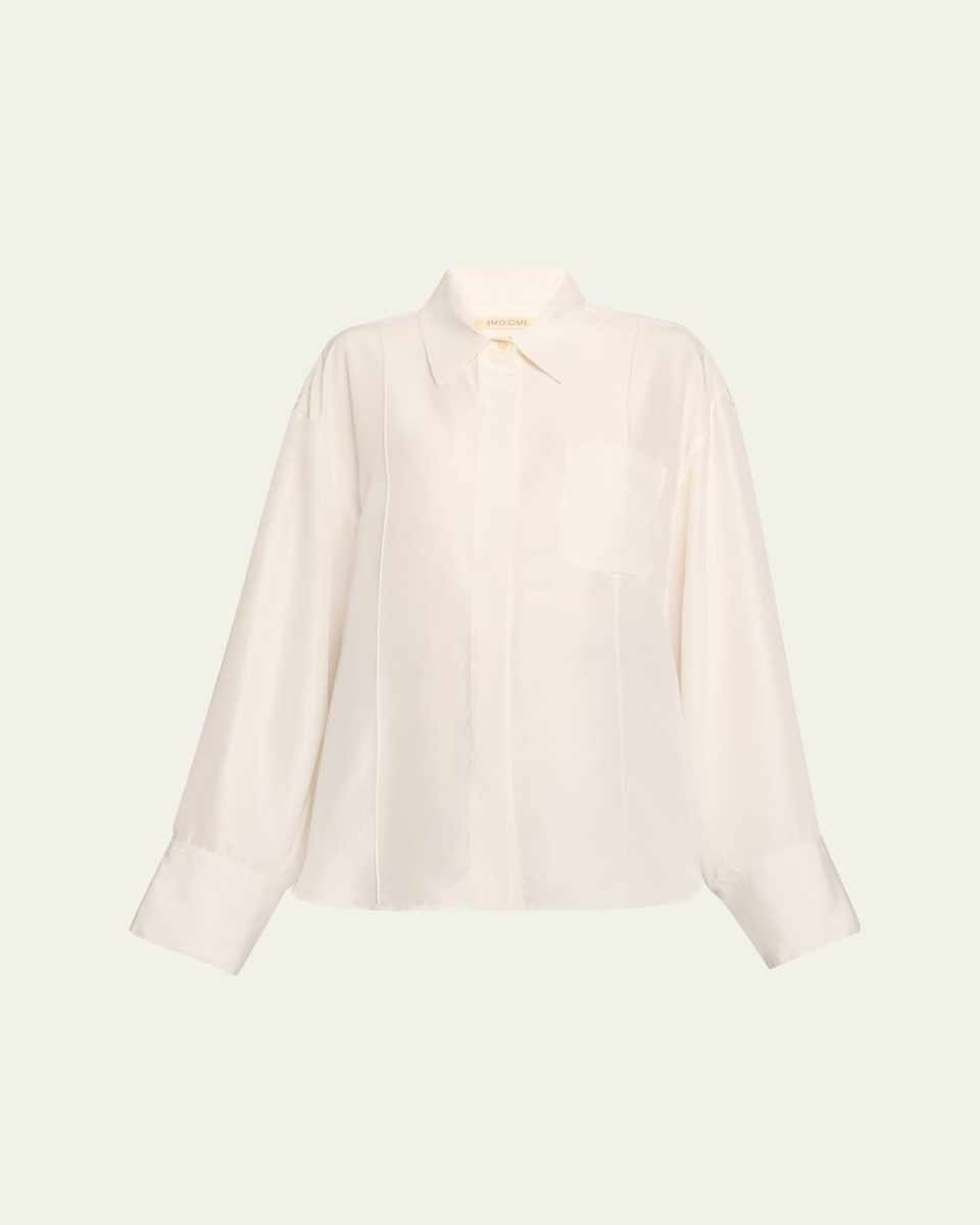Francis Oversized Button Down Silk Shirt