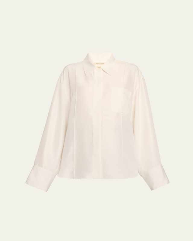 Francis Oversized Button Down Silk Shirt