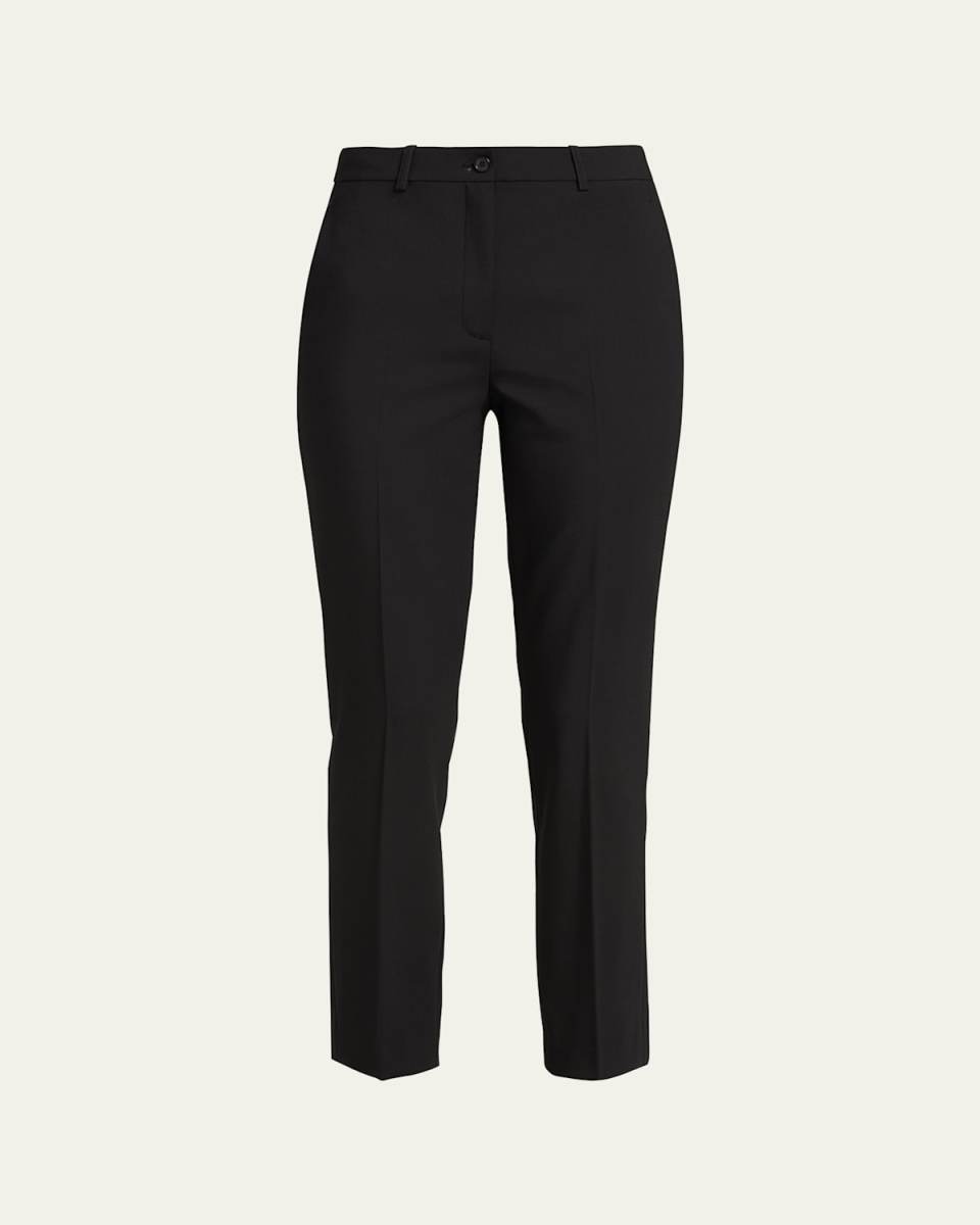 Samantha Slim-Leg Wool Ankle Pants