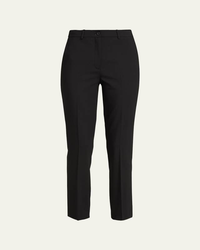 Samantha Slim-Leg Wool Ankle Pants