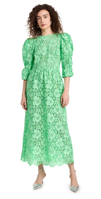 Stella Nova Lace Maxi Dress Bright Mint