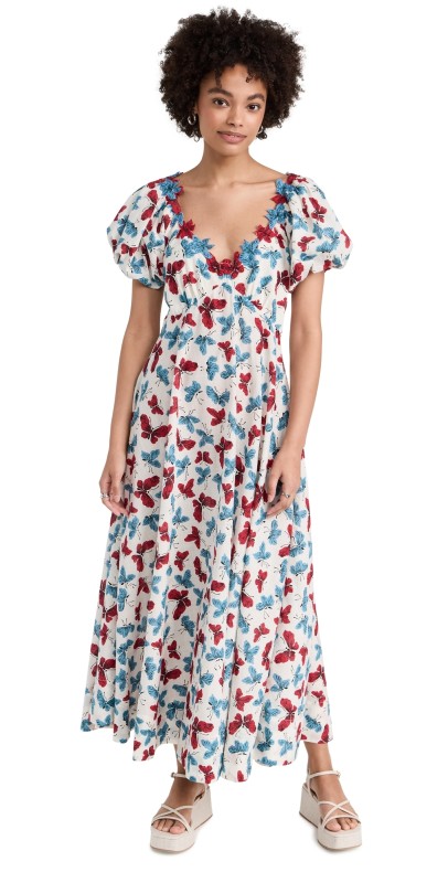 THE GREAT. The Opal Dress Butterfly Floral