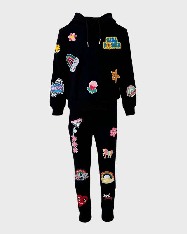 Girl's Girl Power Hoodie & Joggers Set, Size 2-16