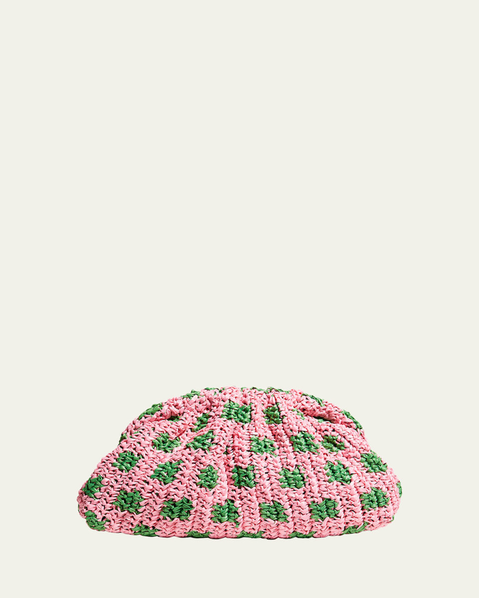 Game Striped Crochet Clutch Bag