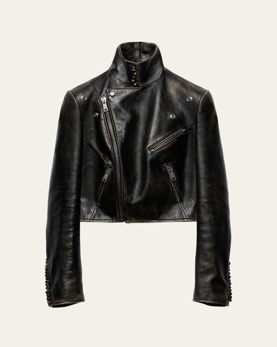 Vintage Leather Biker Jacket