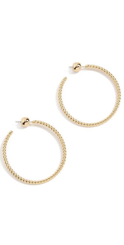 Gorjana Crew Large Hoops Gold Plated
