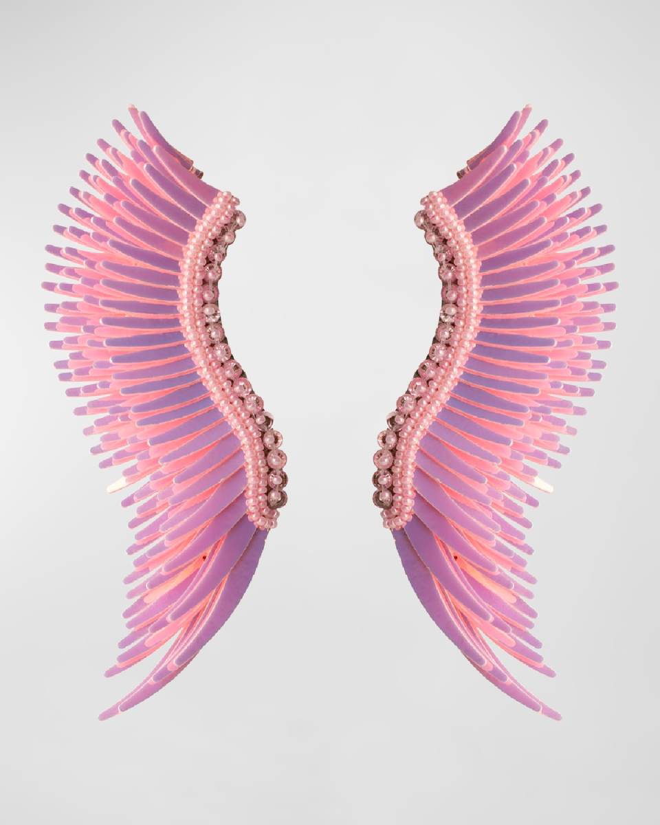 Madeline Earrings, Iridescent Light Pink