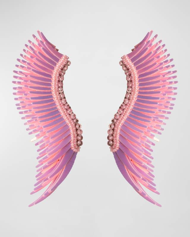 Madeline Earrings, Iridescent Light Pink