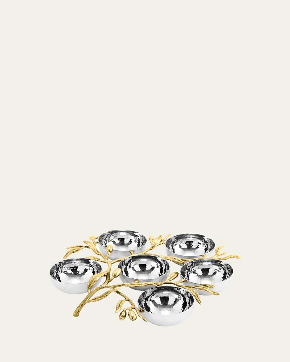 Olive Branch 6-Compartment Serving Plate