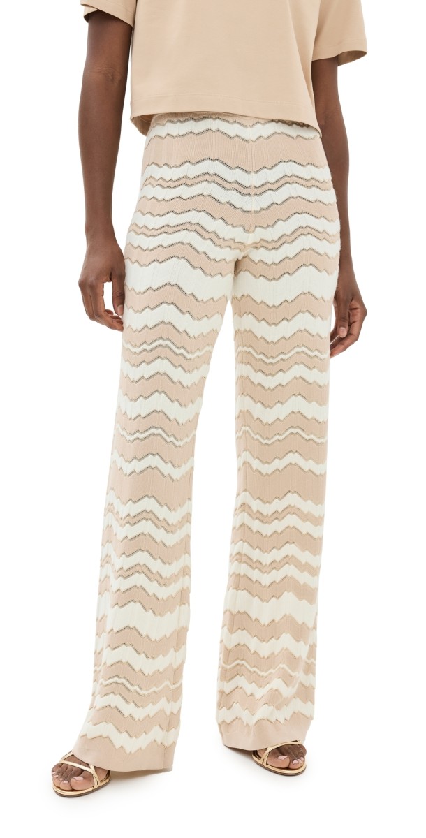 Missoni Knit Trousers Creamy Tones