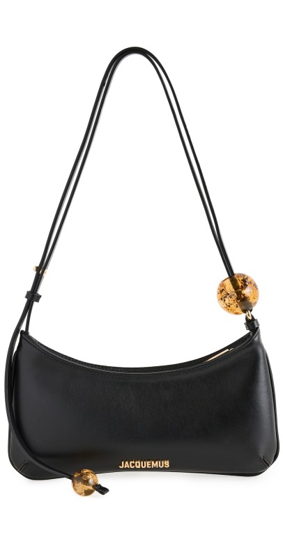 Jacquemus Le Bisou Perle Shoulder Bag Black