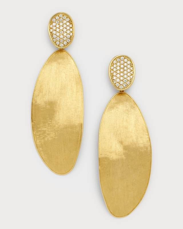 Lunaria 18K Yellow Gold Elongated Diamond Drop Earrings