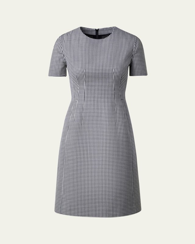 Double-Face Wool Tailored Sheath Dress