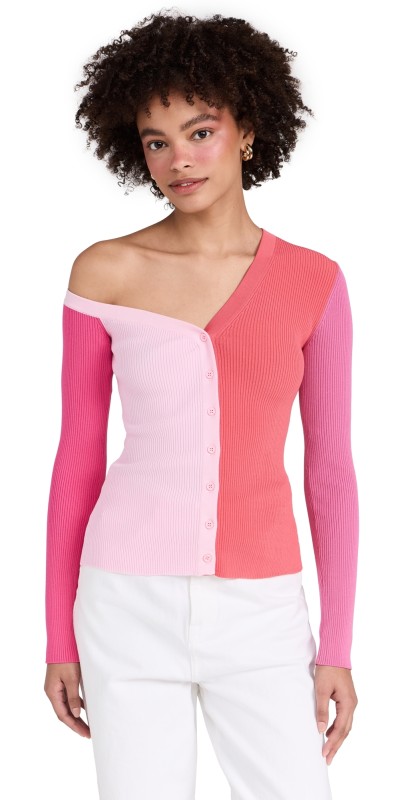 STAUD Craftsman Sweater Flamingo Multi