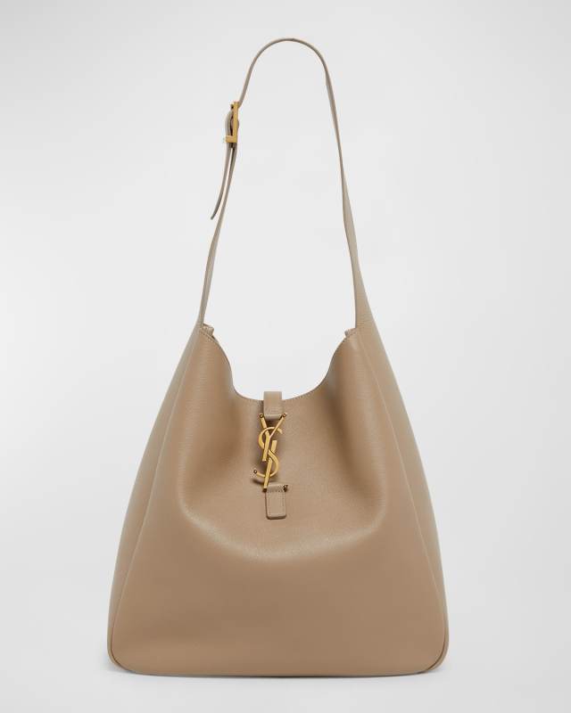 Le 5A7 Large YSL Shoulder Hobo Bag in Smooth Leather