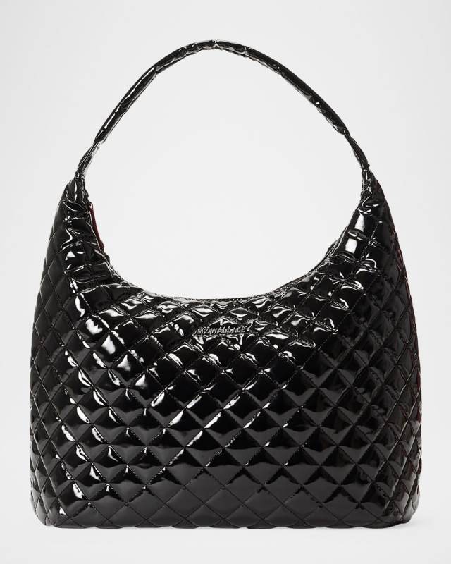 Metro Deluxe Large Patent Shoulder Bag