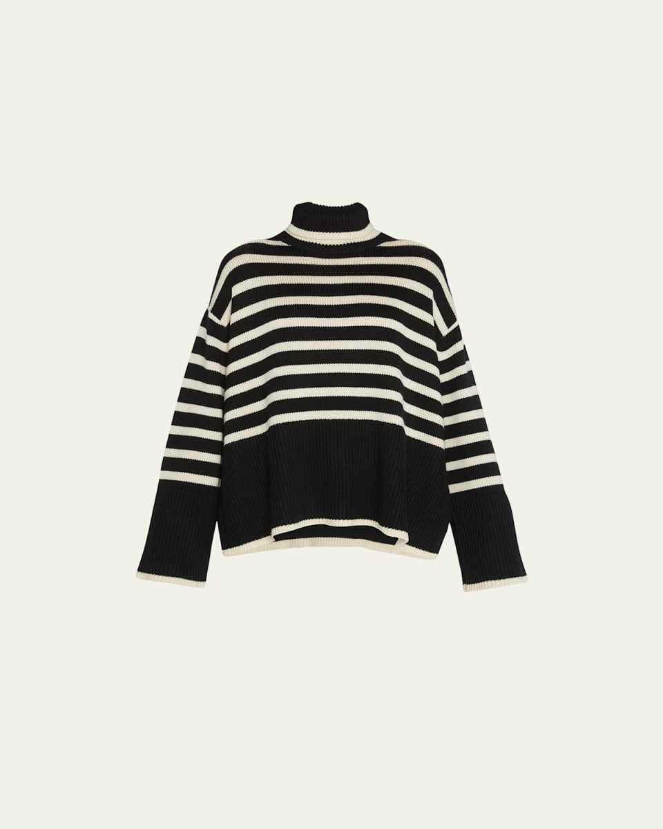 Signature Stripe Wool Turtleneck