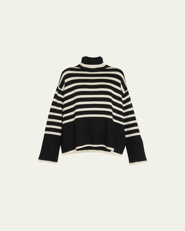 Signature Stripe Wool Turtleneck