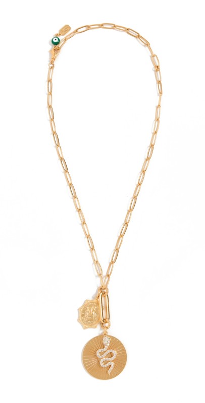 Elizabeth Cole Medusa Necklace Gold
