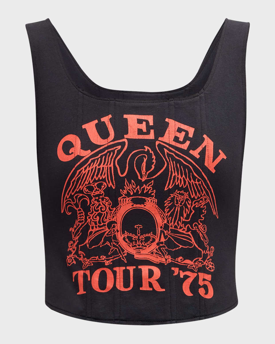 Breslin Band Tee Corset Top