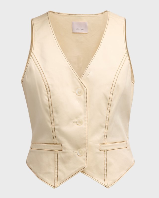 Lio Button-Front Vest