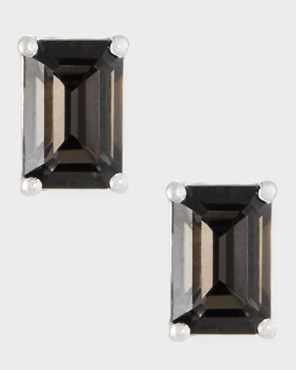 14k Emerald-Cut Petite Stud Earrings