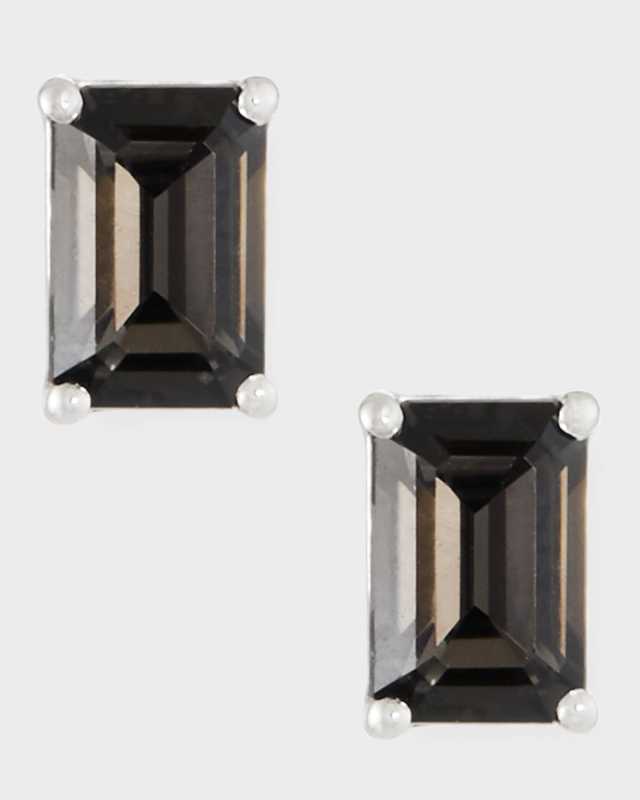 14k Emerald-Cut Petite Stud Earrings
