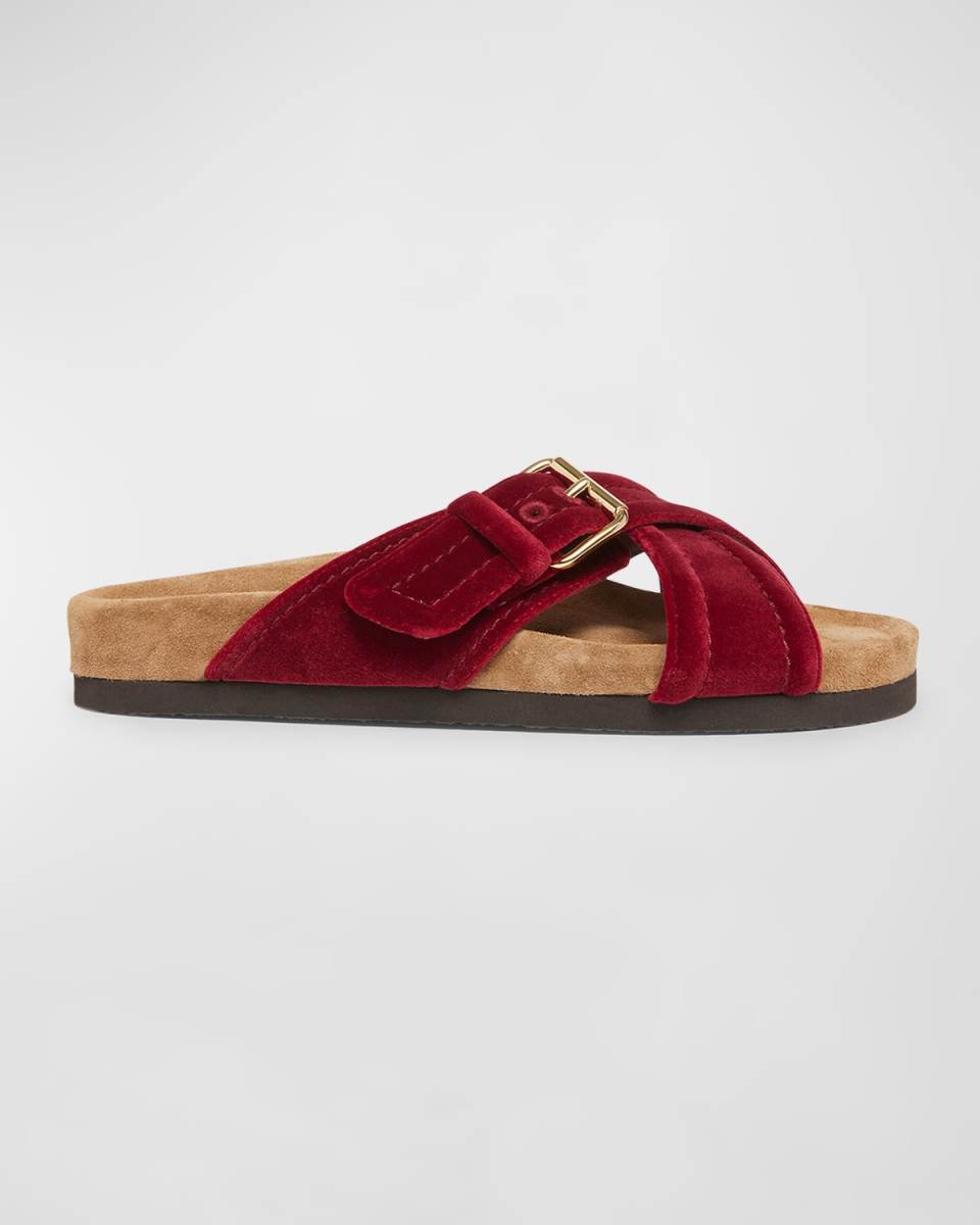 Anywhere Crisscross Buckle Slide Sandals