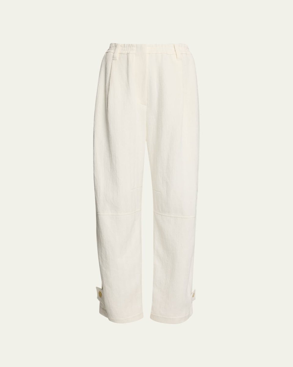 Cotton Linen Herringbone Pants