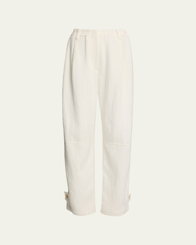 Cotton Linen Herringbone Pants
