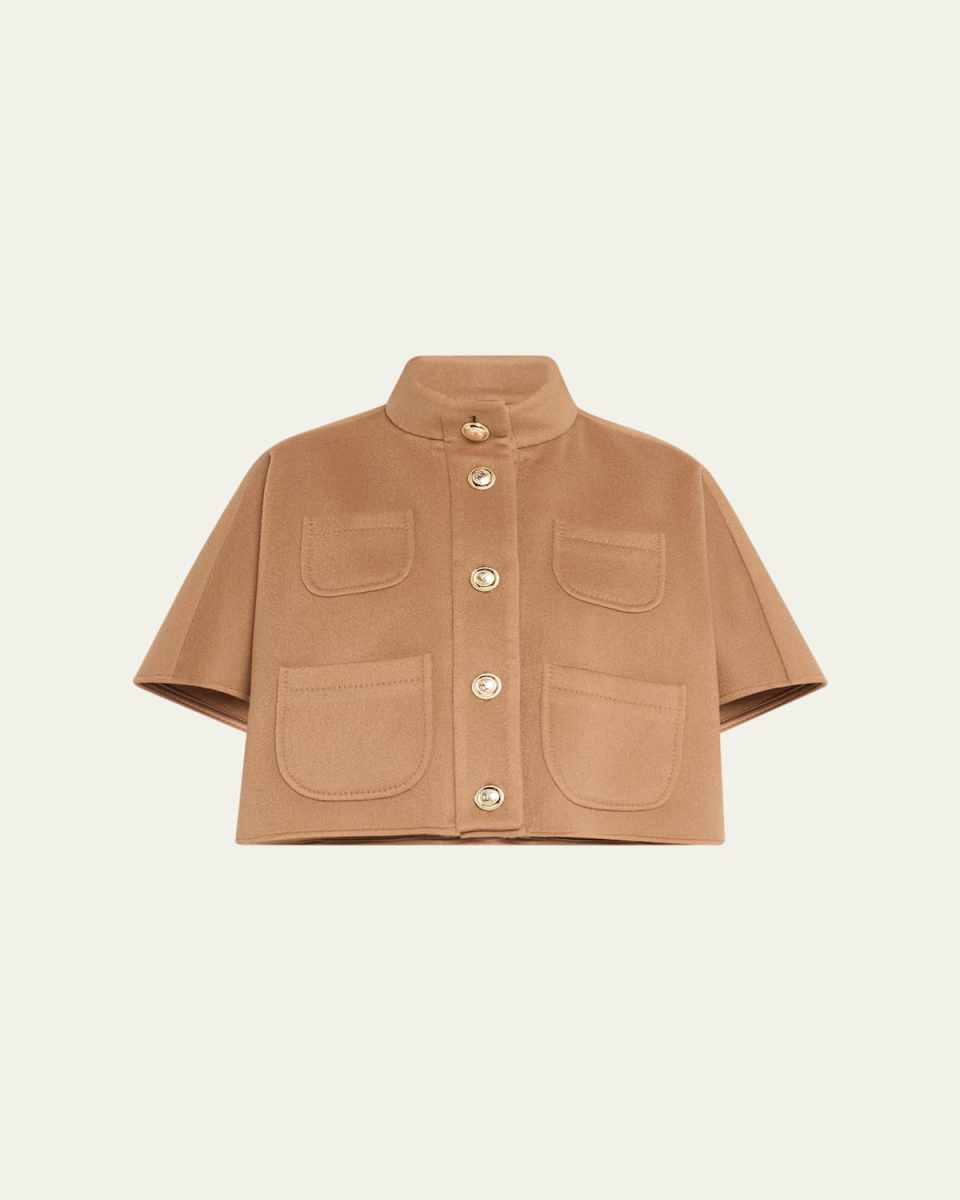 Nemi Cashmere Button-Front Cap