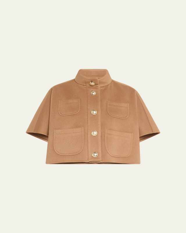 Nemi Cashmere Button-Front Cap