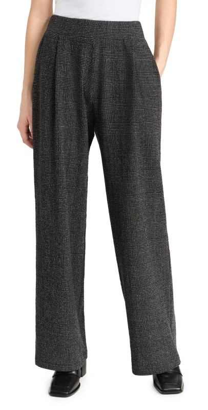 Leset Austyn Pleated Pocket Pants Asphalt Plaid