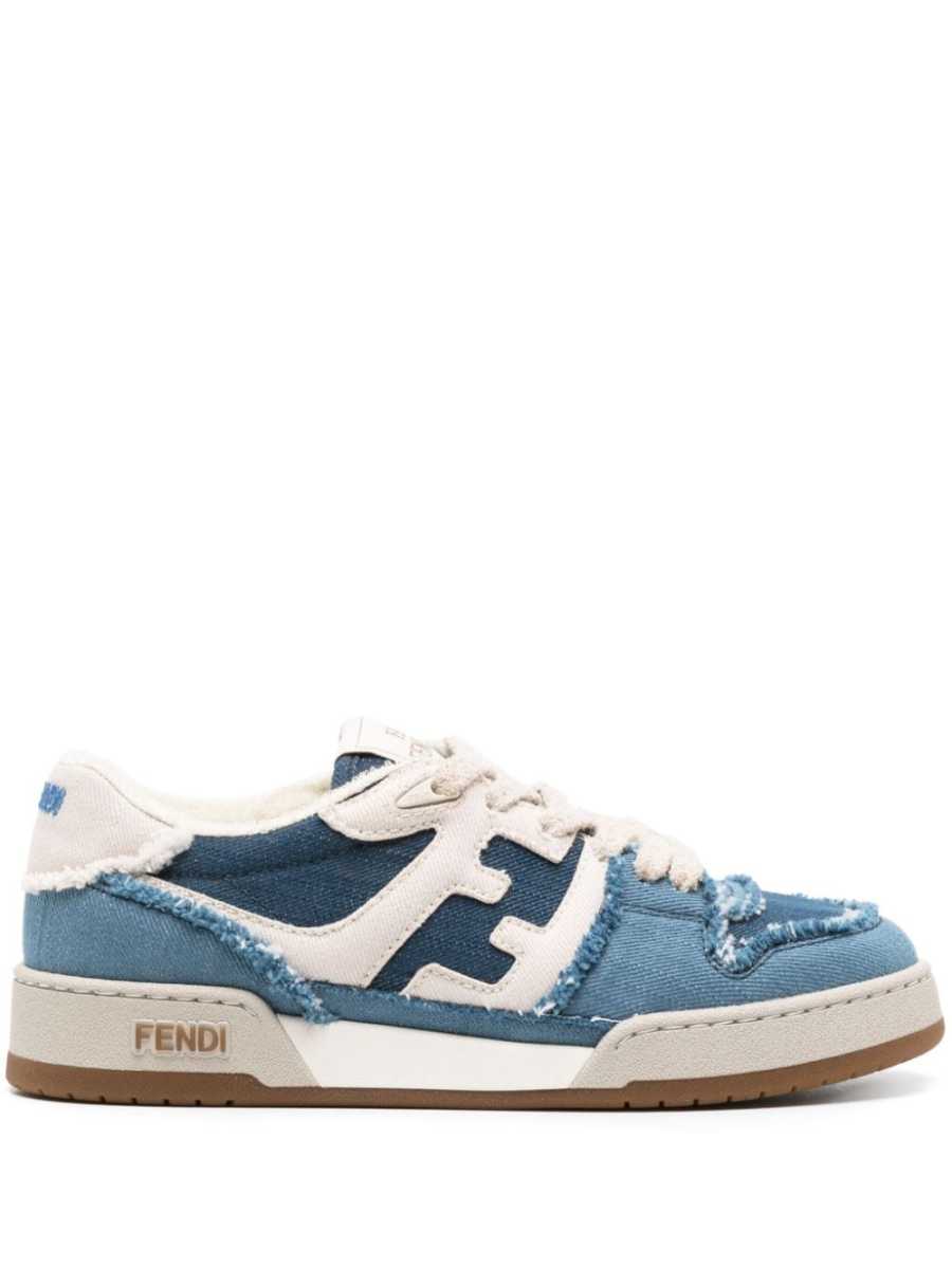 Match denim sneakers