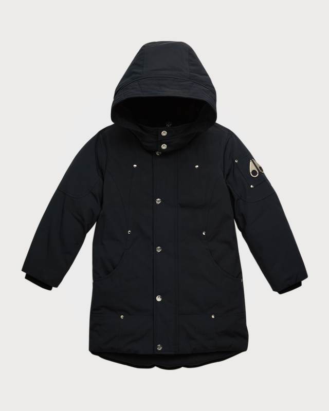 Kids Water-Repellant Parka Jacket w/ Detachable Hood