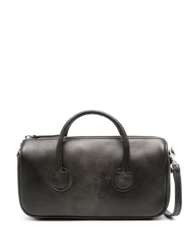 logo-debossed leather tote bag