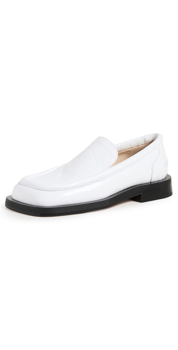 Proenza Schouler Square Loafers White