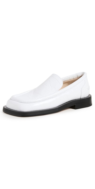 Proenza Schouler Square Loafers White
