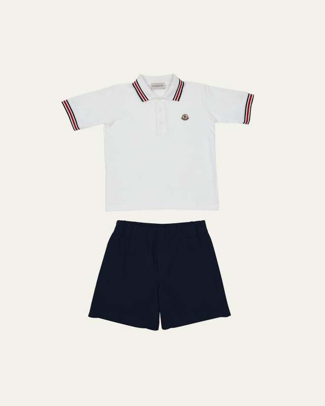 Boy's Polo Shirt W/ Shorts Set, Size 8-14