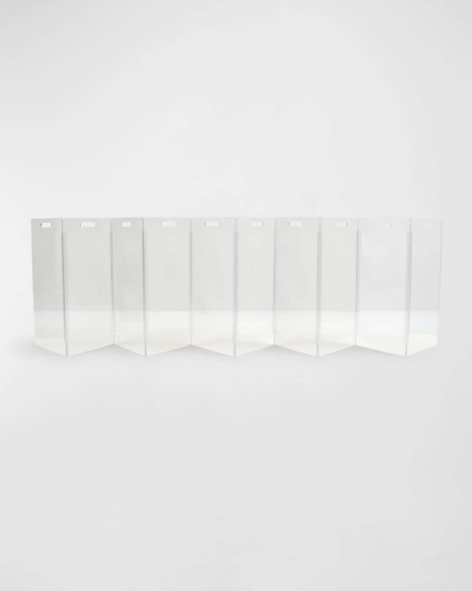 Clear Freestanding Pet Gate Zig Zag, 10-P