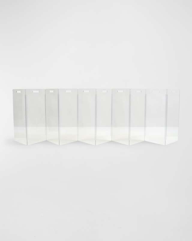 Clear Freestanding Pet Gate Zig Zag, 10-P