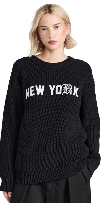 R13 R13 New York Boyfriendweater Black