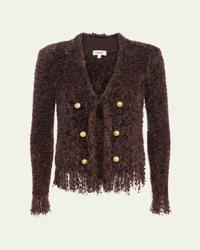 Azure Fuzzy Cardigan Blazer