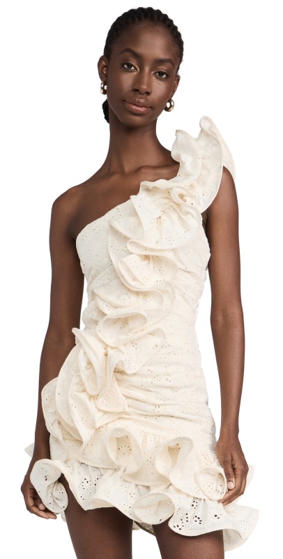 AKNVAS Sonia Ruffle Dress Ivory